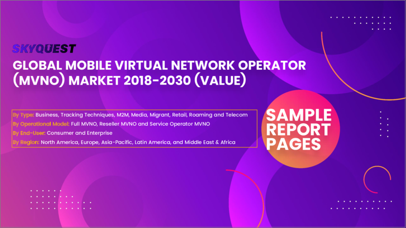 表紙：仮想移動体通信事業者（MVNO）の世界市場 - 市場規模、シェア、成長分析：製品別、タイプ別、運用モデル別、エンドユーザー別、産業予測（2022年～2028年）