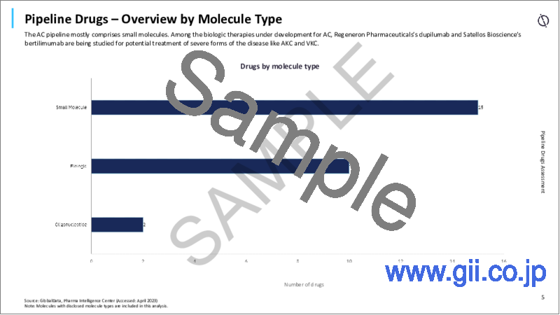 サンプル2：アレルギー性結膜炎（AC）市場：上市済み薬剤およびパイプライン薬剤の評価、臨床試験、競合情勢