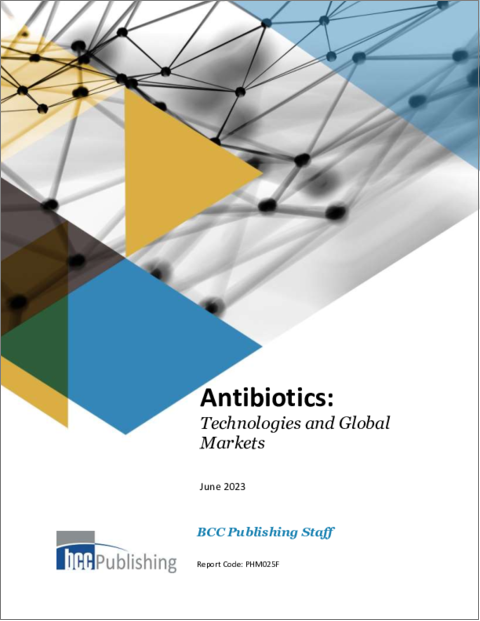 表紙：抗生物質：各種技術と世界の市場
