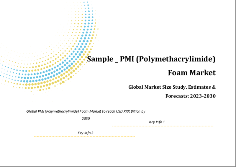 表紙：PMI（ポリメタクリルイミド）フォームの世界市場規模の調査・予測、用途別（航空宇宙・防衛、風力エネルギー、輸送、スポーツ用品）、地域分析、2022-2029年