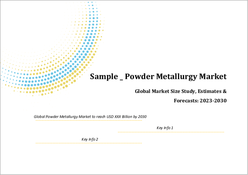 表紙：粉末冶金の世界市場規模調査＆予測、製品タイプ別（鉄、非鉄）、用途別（自動車、産業機械、電気・電子、航空宇宙、その他用途）、地域別分析、2023-2030年