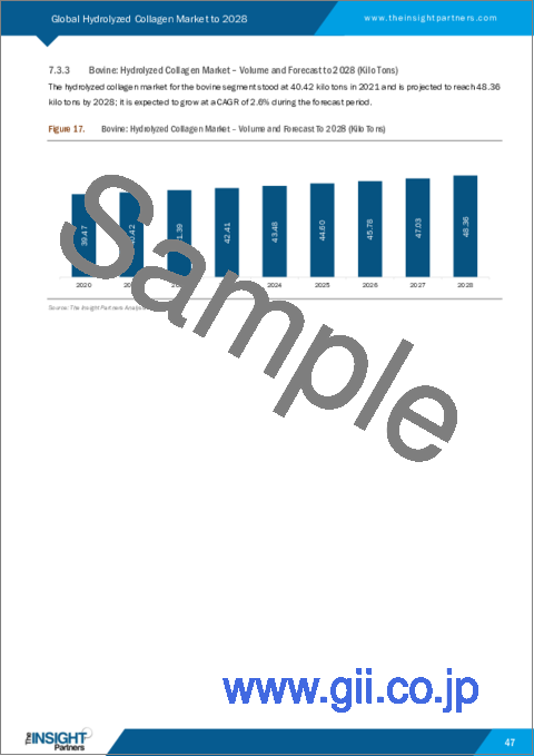 サンプル2：加水分解コラーゲン市場の2028年までの予測-ソース別、用途別の世界分析