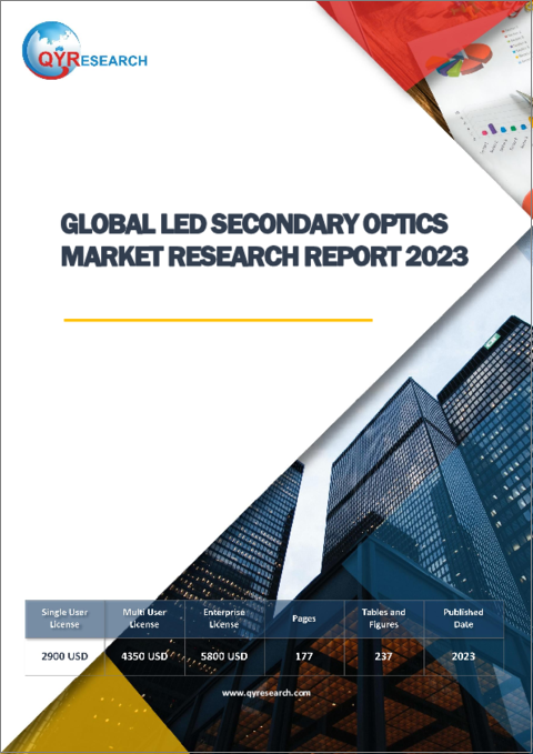 表紙：LED二次光学機器の世界市場：2023年