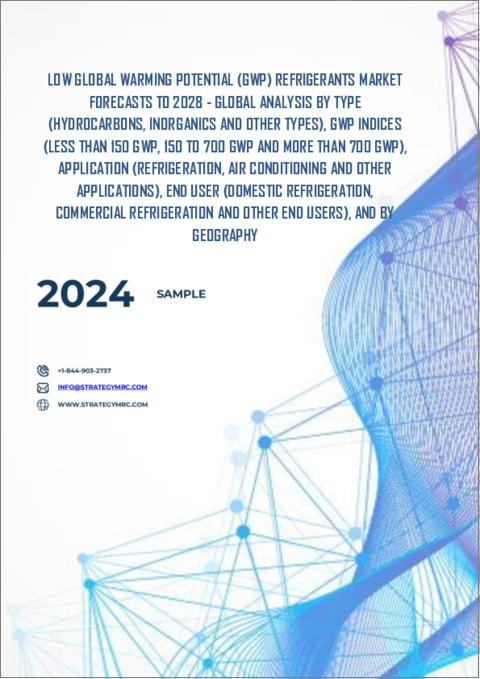 表紙：低GWP冷媒市場の2028年までの予測 - タイプ別、GWP指数別、用途別、エンドユーザー別、地域別の世界分析