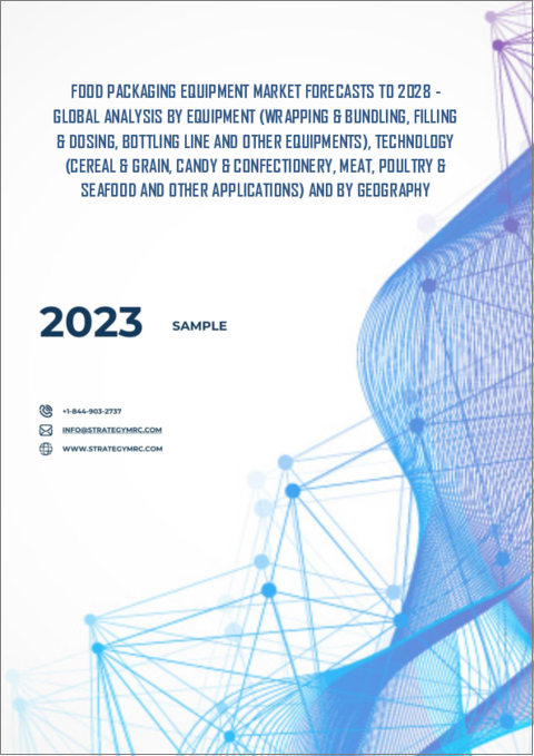 表紙：食品包装機械市場の2028年までの予測 - 機械別、技術別、地域別の世界分析