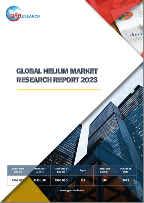 表紙：ヘリウムの世界市場（2023年）