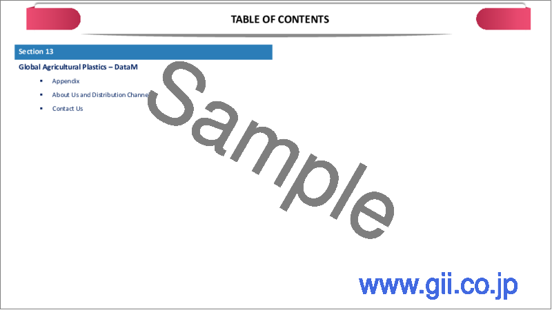 サンプル1：農業用プラスチックの世界市場-2023-2030