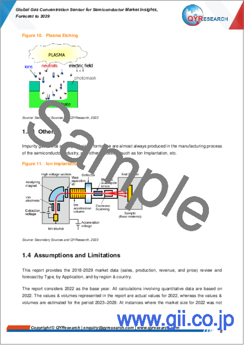 サンプル1：半導体用ガス濃度センサーの世界市場：～2029年