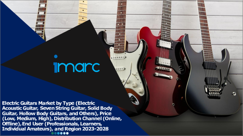 表紙：エレキギターの市場：タイプ別、価格別、流通チャネル別、エンドユーザー別、地域別 2023-2028
