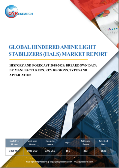 表紙：ヒンダードアミン系光安定剤 (HALS) の世界市場：2018-2029年