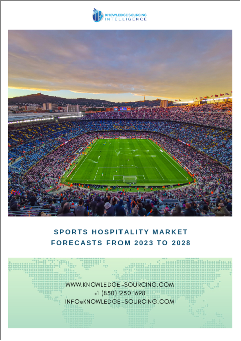 表紙：スポーツホスピタリティ市場-2023年から2028年までの予測