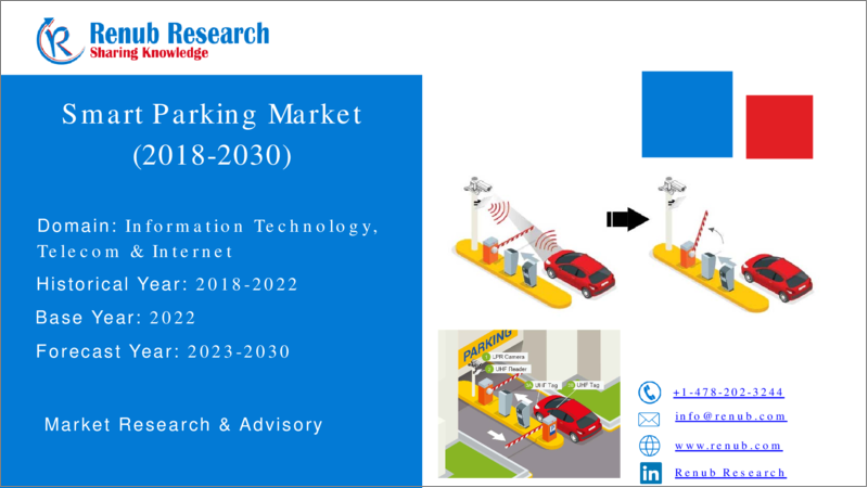 表紙：スマートパーキングの世界市場－市場規模、予測、産業動向、成長、シェア、展望、インフレの影響、機会、企業分析（2023年～2030年）