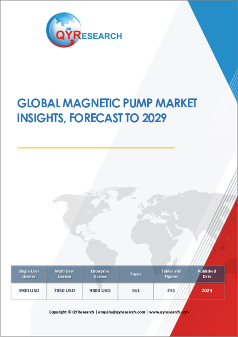 表紙：磁気ポンプの世界市場：2029年までの予測