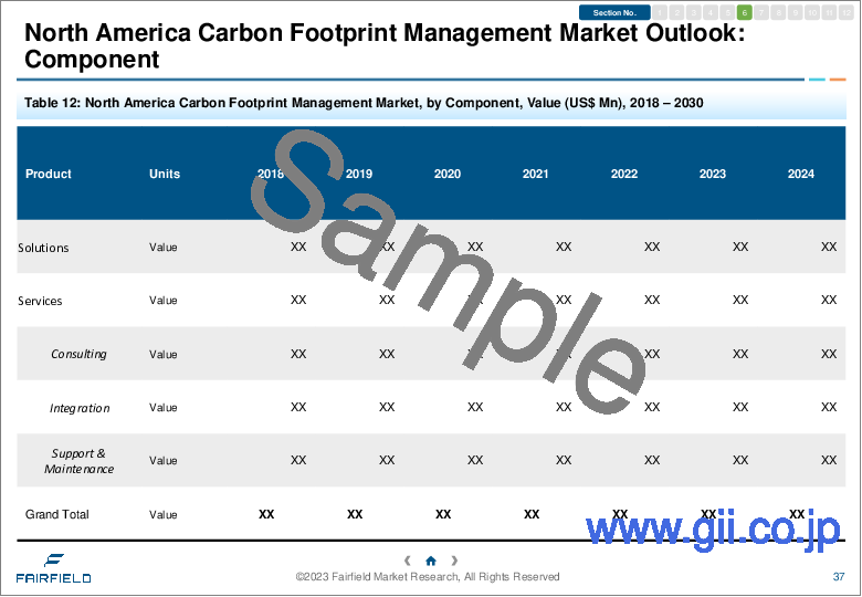 サンプル2：カーボンフットプリント管理の世界市場 (2023-2030年)：産業分析・規模・シェア・成長率・動向・予測