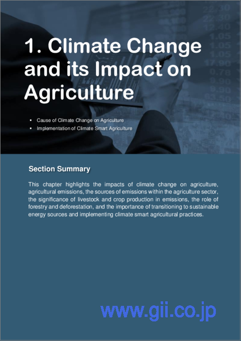 サンプル1：CSA (気候変動対応型農業) 市場：GHG排出削減技術への注目