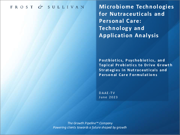 表紙：栄養補助食品・パーソナルケア向けマイクロバイオーム技術：技術・用途の分析