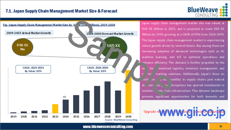 サンプル1：サプライチェーンマネジメント（SCM）の日本市場：動向分析、競合情勢、予測：2019年～2029年