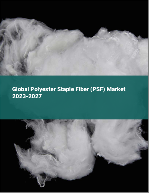 表紙：ポリエステル短繊維（PSF）の世界市場 2023-2027