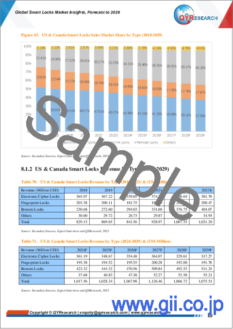 サンプル2：スマートロックの世界市場：2029年までの予測 - カスタマイズ版