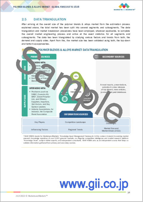 サンプル1：ポリマーブレンド・ポリマーアロイの世界市場：タイプ別、用途別、地域別 - 予測（～2028年）