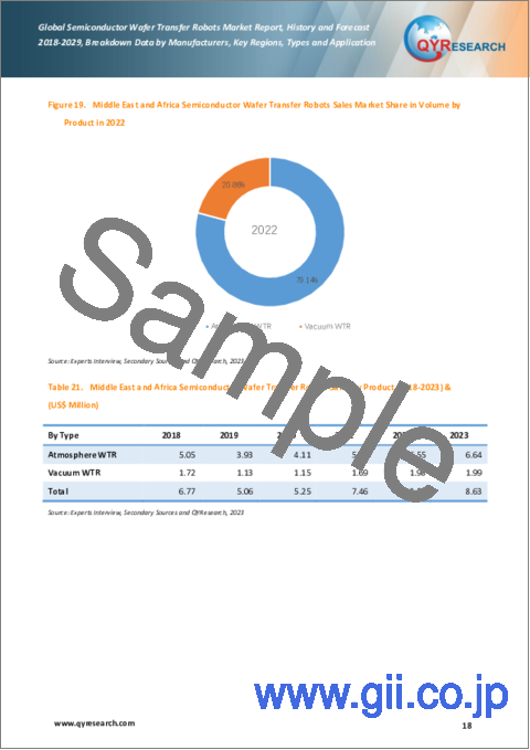 サンプル1：半導体ウエハ搬送ロボットの世界市場：2018-2029年