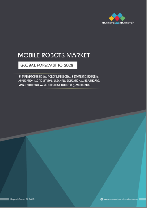 表紙：モバイルロボットの世界市場：タイプ別、用途別、地域別 - 予測（～2028年）