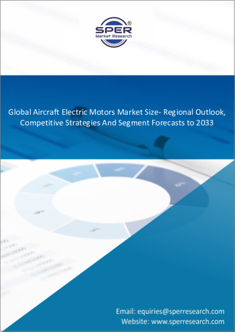表紙：航空機用電気モーターの世界市場：タイプ別、出力電力別、トルク別、電力密度別、航空機タイプ別、エンドユーザー別、用途別－地域展望、競合戦略、2033年までのセグメント予測