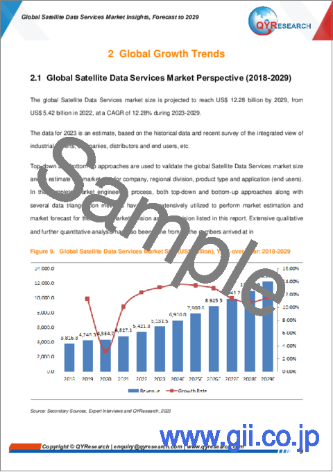 サンプル1：衛星データサービスの世界市場：2029年までの予測