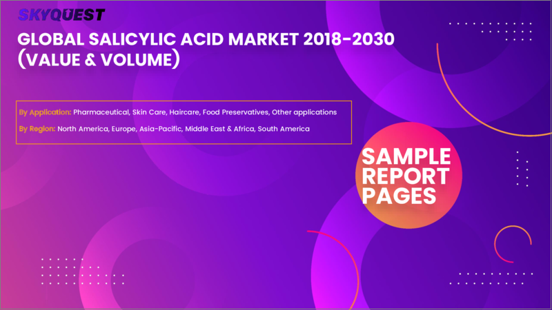 表紙：サリチル酸の世界市場の規模、シェア、成長分析：用途別 - 産業予測（2023年～2030年）