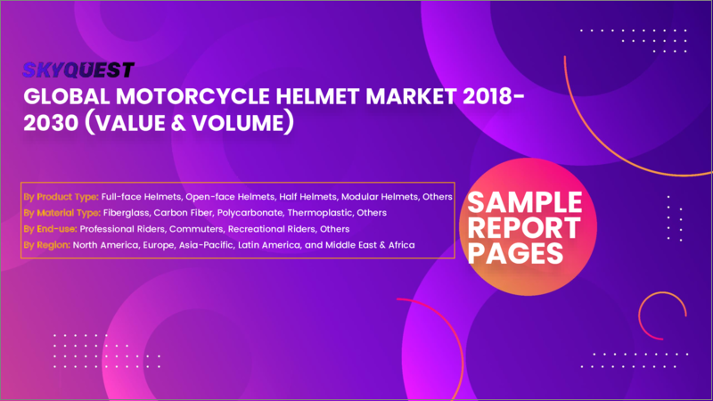 表紙：オートバイ用ヘルメットの世界市場 - 市場規模、シェア、成長分析：最終用途別、製品タイプ別、材料タイプ別 - 産業予測（2023年～2030年）