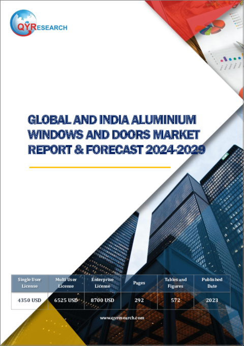 表紙：世界およびインドのアルミ製窓・ドア市場：2023-2029年