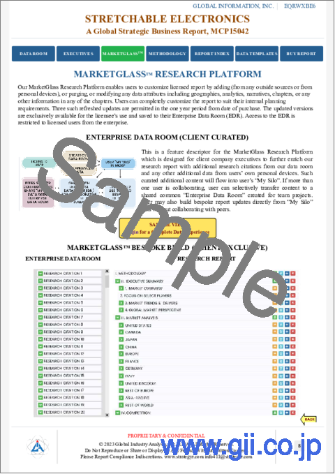 サンプル1：ストレッチャブル・エレクトロニクスの世界市場