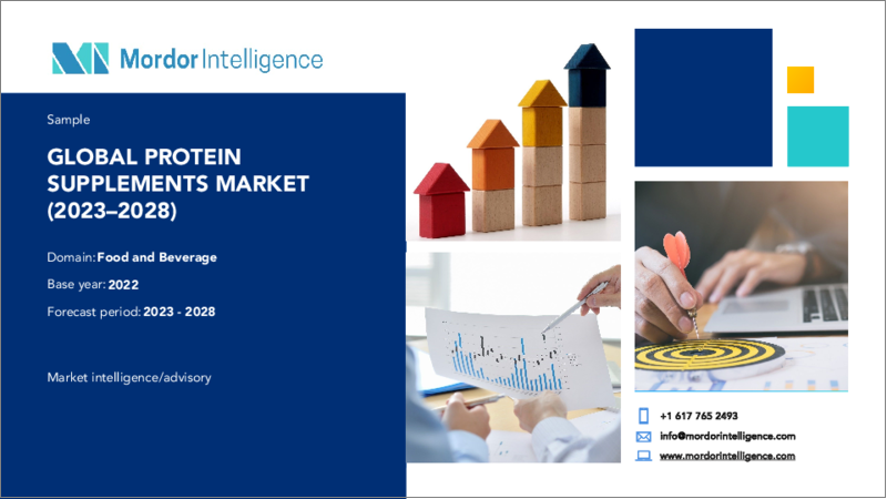 表紙：プロテインサプリメント市場規模・シェア分析- 成長動向と予測（2023年～2028年）