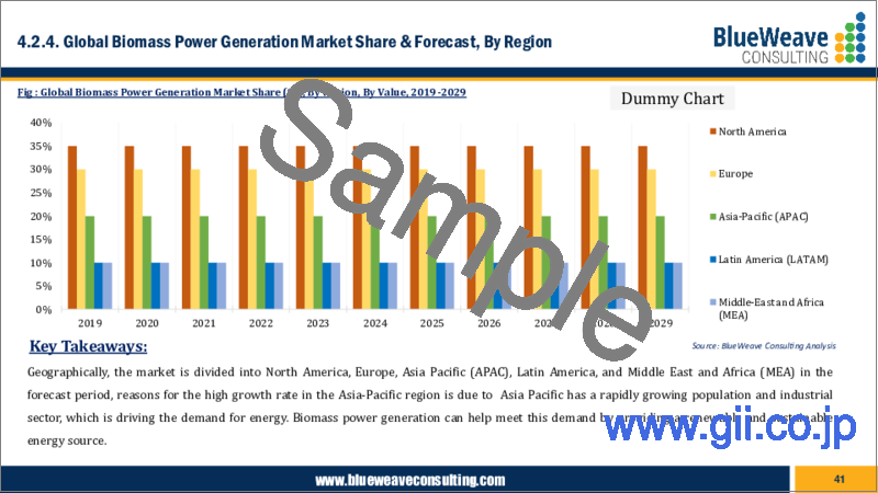 サンプル1：バイオマス発電市場- 世界の市場規模、シェア、動向分析、機会、予測レポート、2019-2029年