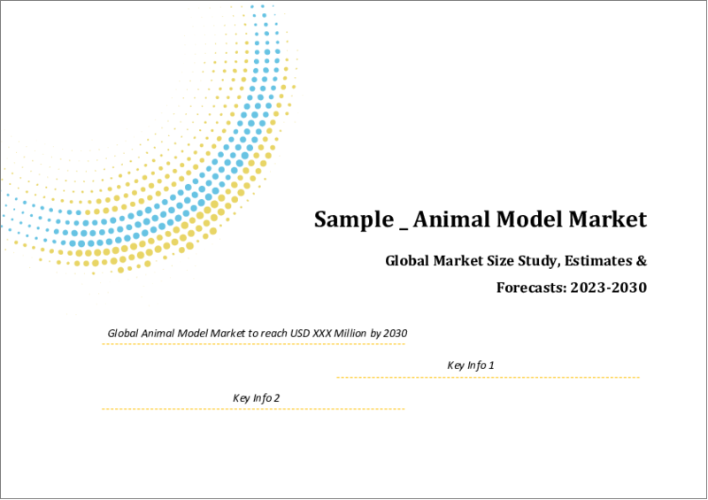 表紙：動物モデルの世界市場規模調査＆予測、動物タイプ別、技術別、用途別、地域別分析、2023-2030年