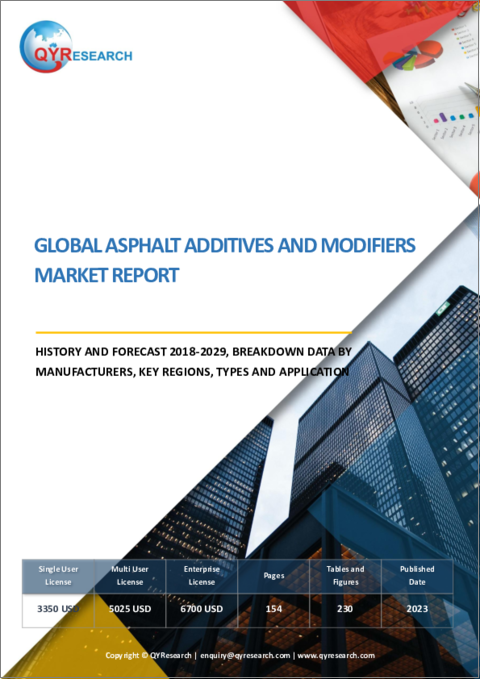 表紙：アスファルト添加剤および改質剤の世界市場：2018-2029年