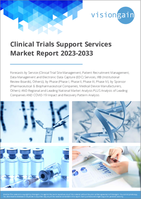 表紙：臨床試験支援サービス：2023-2033年