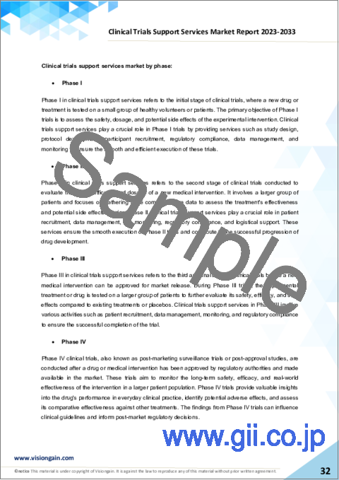 サンプル1：臨床試験支援サービス：2023-2033年
