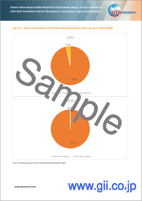 サンプル1：リチウム電池ニッケルめっき鋼板の世界市場：実績と予測（2018年～2029年）