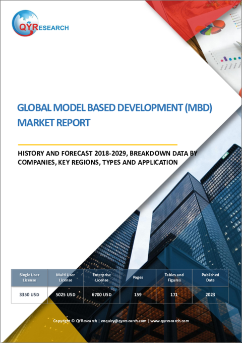 表紙：モデルベース開発（MBD）の世界市場：実績と予測（2023年～2029年）