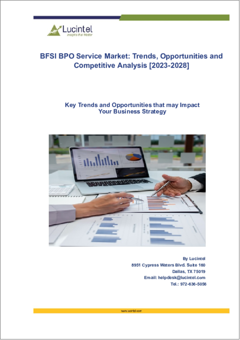 表紙：BFSI BPOサービス市場：動向、機会、競合分析【2023-2028年】