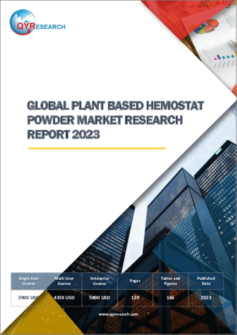 表紙：植物性粉末止血剤の世界市場（2023年）