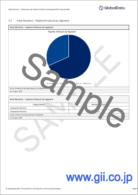 サンプル2：胎児モニター市場：パイプラインレポート（開発段階、セグメント、地域・国、規制経路、主要企業など）、2023年最新版
