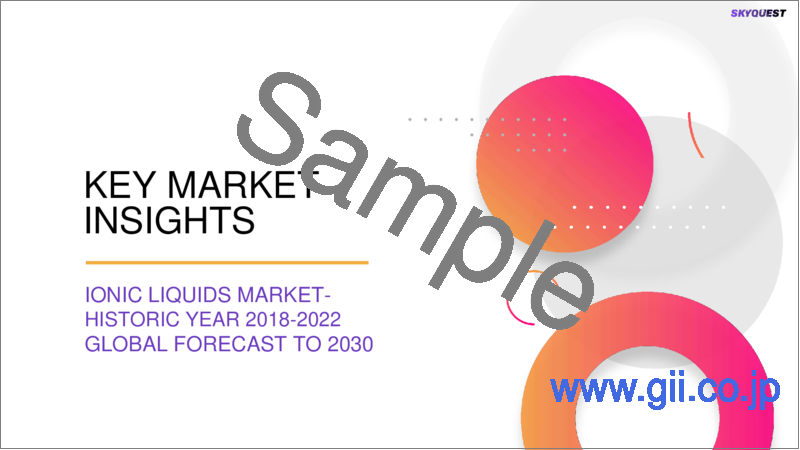 サンプル1：イオン液体の世界市場 - 市場規模、シェア、成長分析：タイプ別（イミダゾリウム、ピリジニウム）、エンドユーザー別（溶媒、触媒） - 業界予測（2023年～2030年）