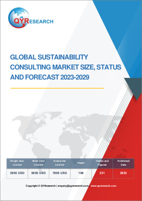表紙：サステナビリティコンサルティングの世界市場：2023-2029年