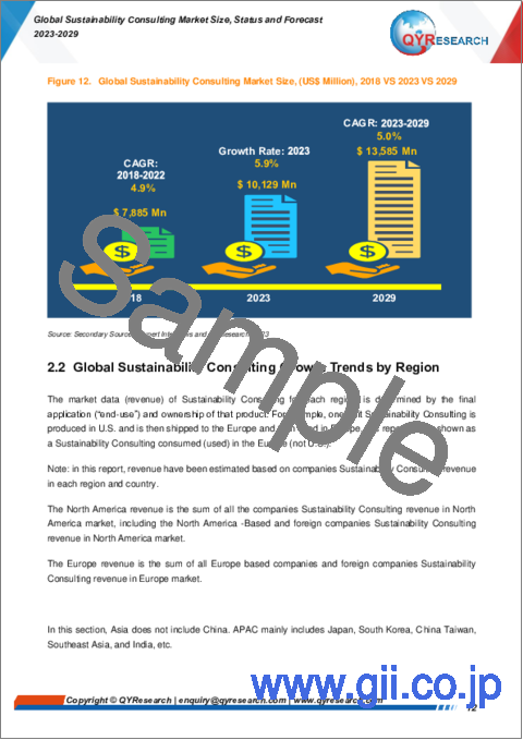 サンプル1：サステナビリティコンサルティングの世界市場：2023-2029年