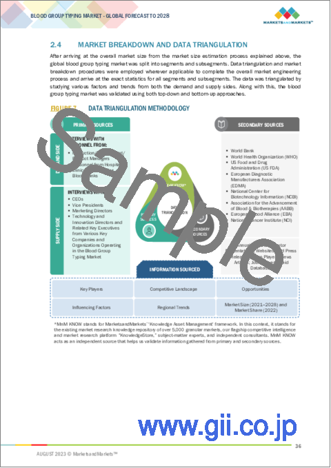 サンプル1：血液型タイピングの世界市場：製品タイプ別、検査タイプ別、技法別、エンドユーザー別、地域別-2028年までの予測