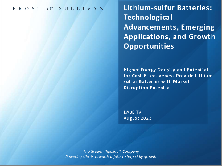 表紙：リチウム硫黄電池：技術の進歩、新たな用途、成長機会