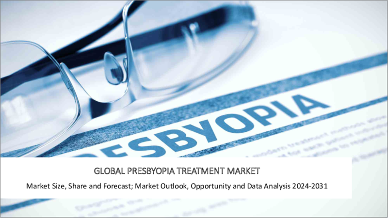 表紙：老眼治療の世界市場-2023年～2030年