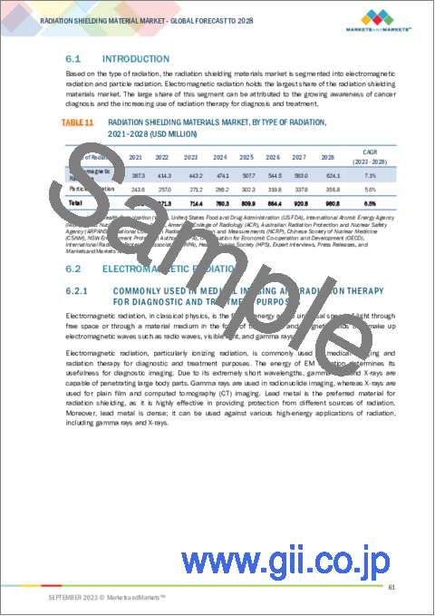 サンプル2：放射線遮蔽材料の世界市場：放射線タイプ別、タイプ別、材料別、用途別、地域別-2028年までの予測
